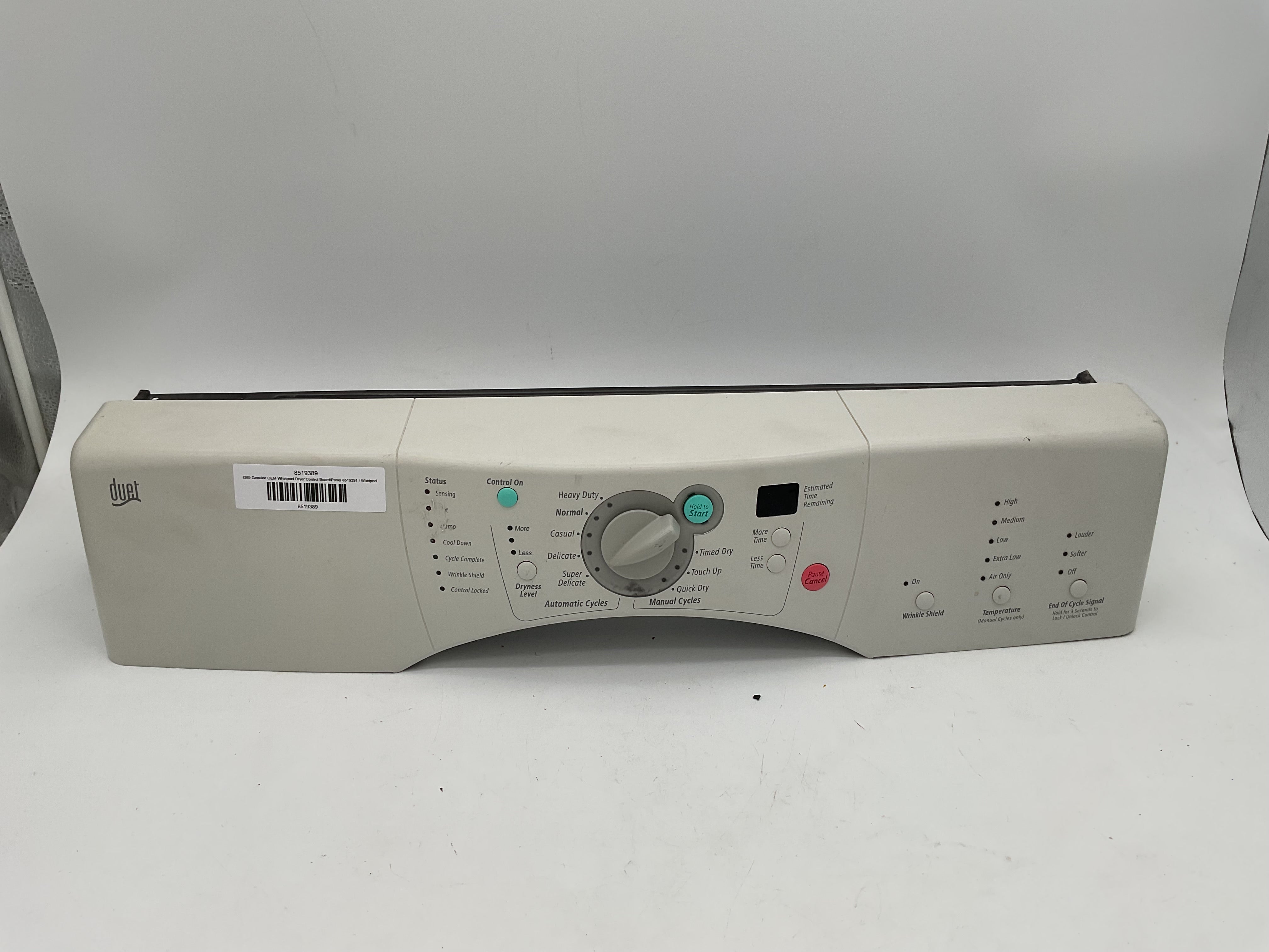 8519389 Genuine OEM Whirlpool Dryer Control Board/Panel 8519391