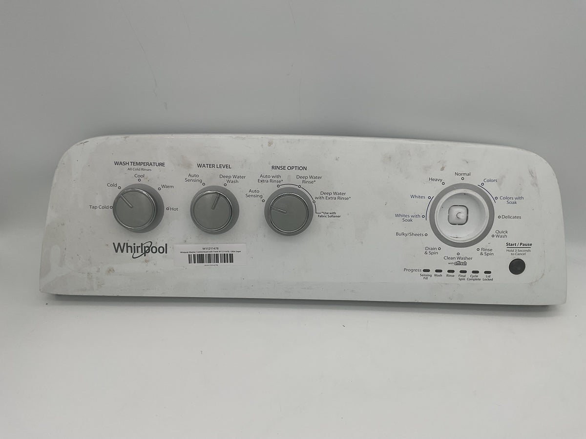 Carte de commande pour lave-linge Whirlpool avec panneau W11211478