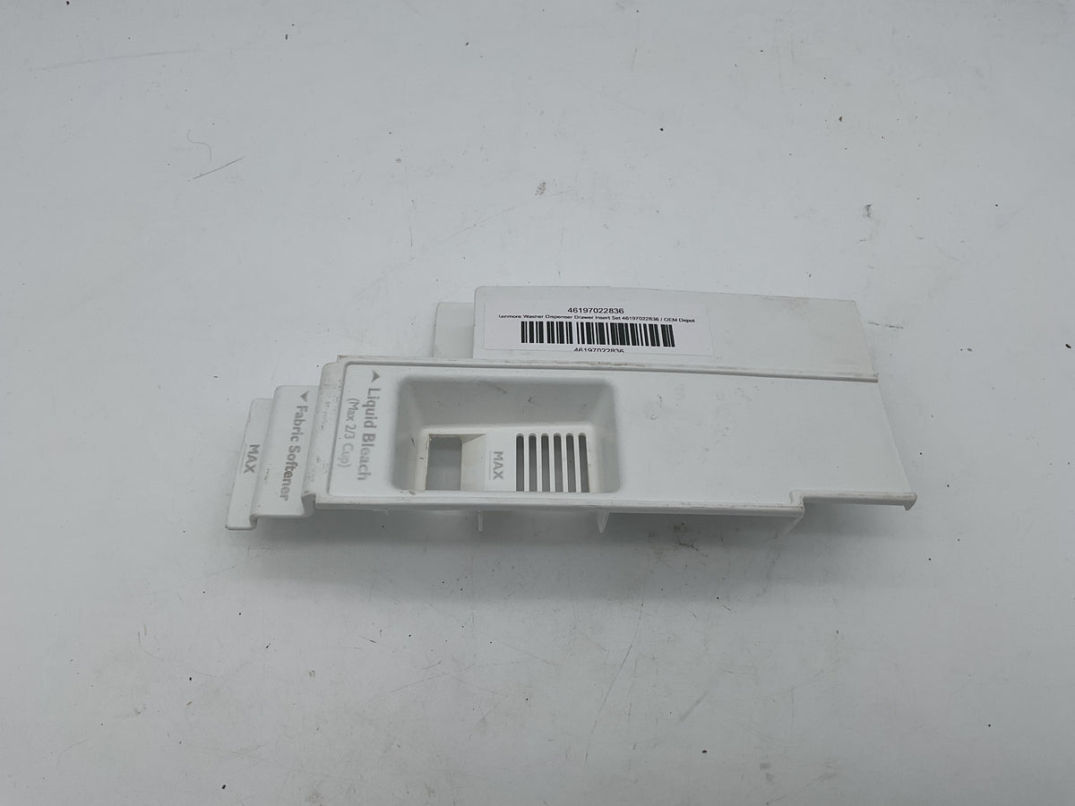 Ensemble d'insert pour tiroir de distributeur de laveuse Kenmore 46197022836