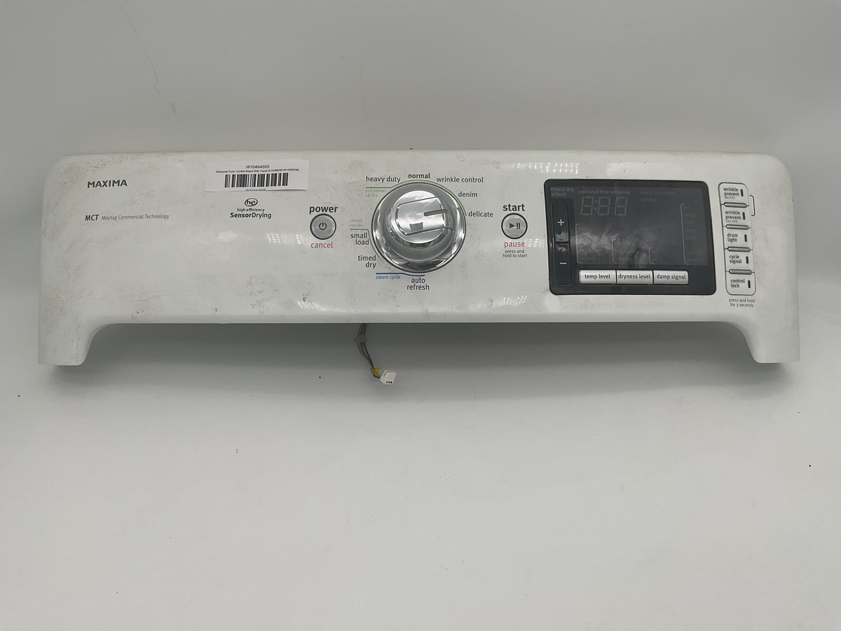 Carte de contrôle pour sèche-linge Whirlpool avec panneau W10389292 W10389296 W10464555