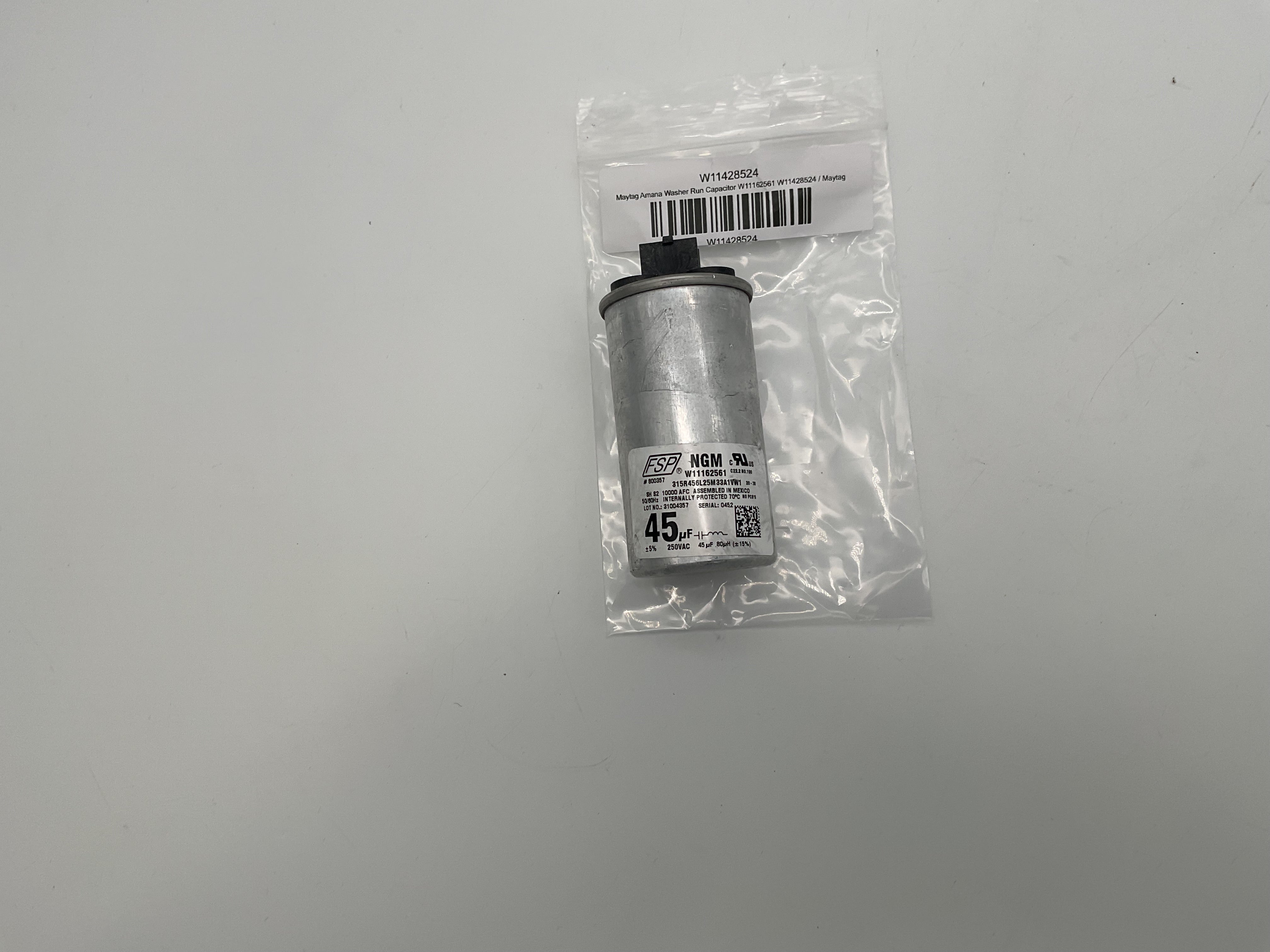 Maytag Amana Washer Run Capacitor W11162561 W11428524