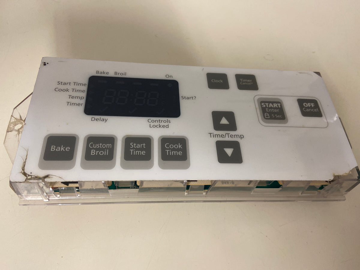 Minuteur de cuisinière Whirlpool 9761381 6610470, pièce d'origine OEM (légère fissure sur le dessous, fonctionnel)