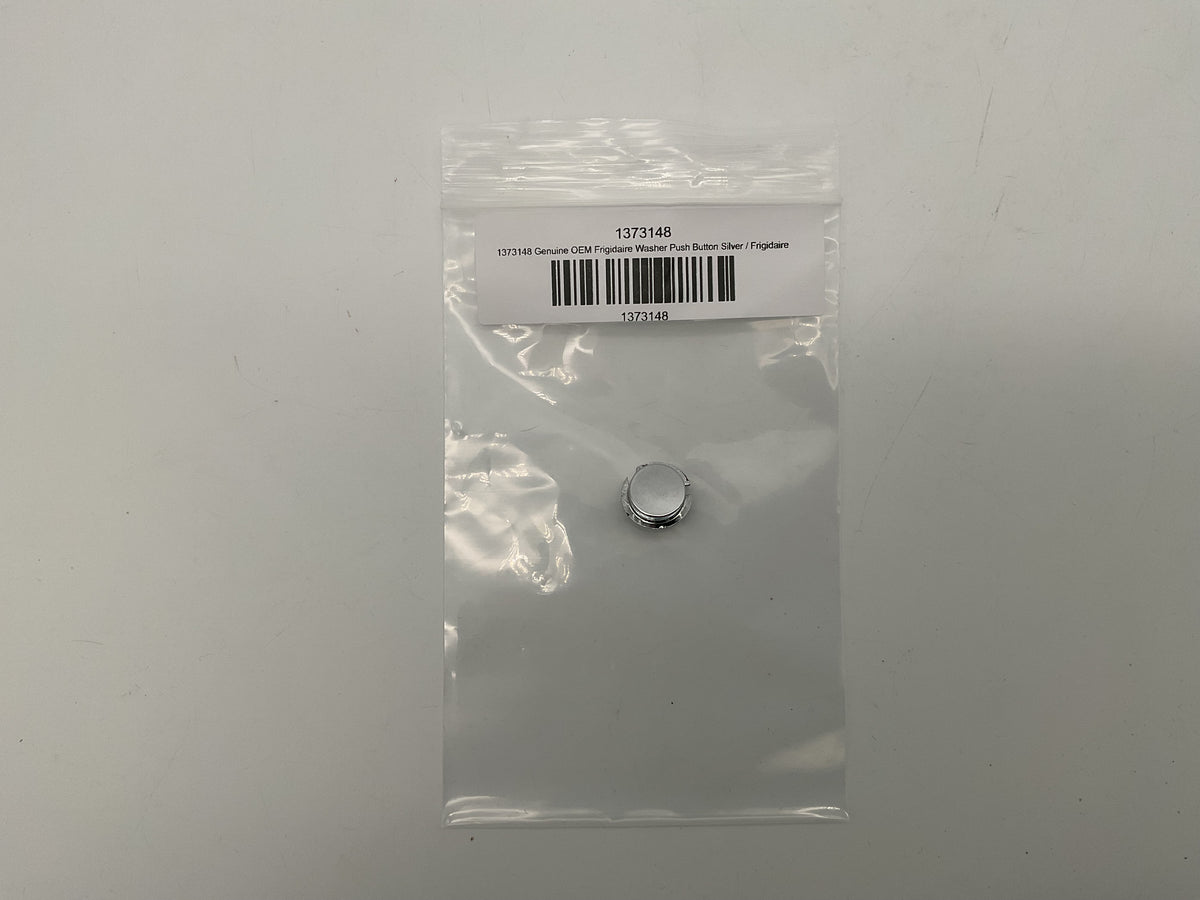 1373148 Bouton-poussoir argenté d'origine pour laveuse Frigidaire