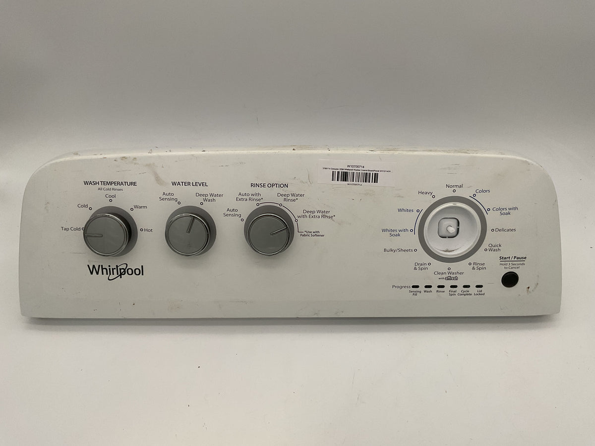 W10700714 Carte électronique/panneau de commande de laveuse Whirlpool d'origine (OEM) W11211478 - Utilisé