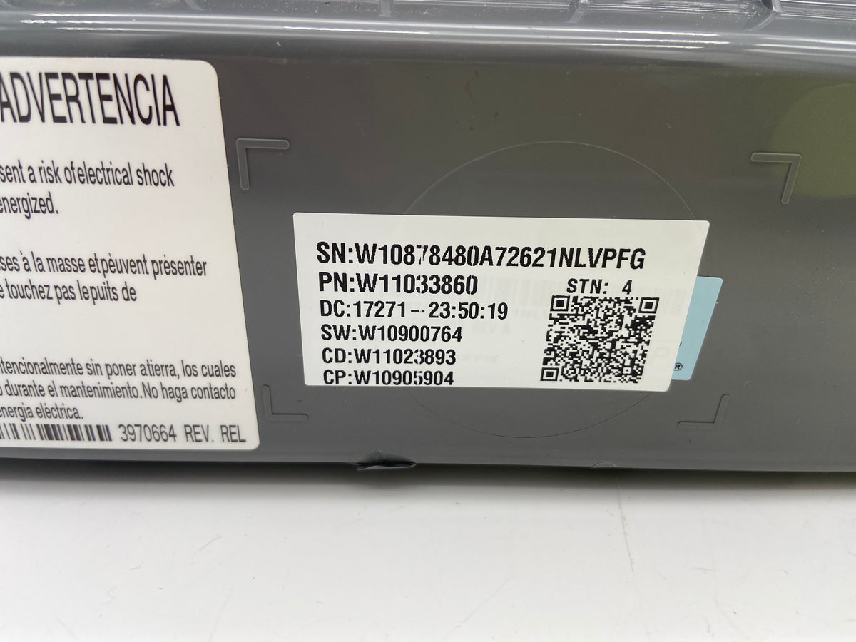 Carte de commande de laveuse Whirlpool, pièce d'origine OEM W11033860