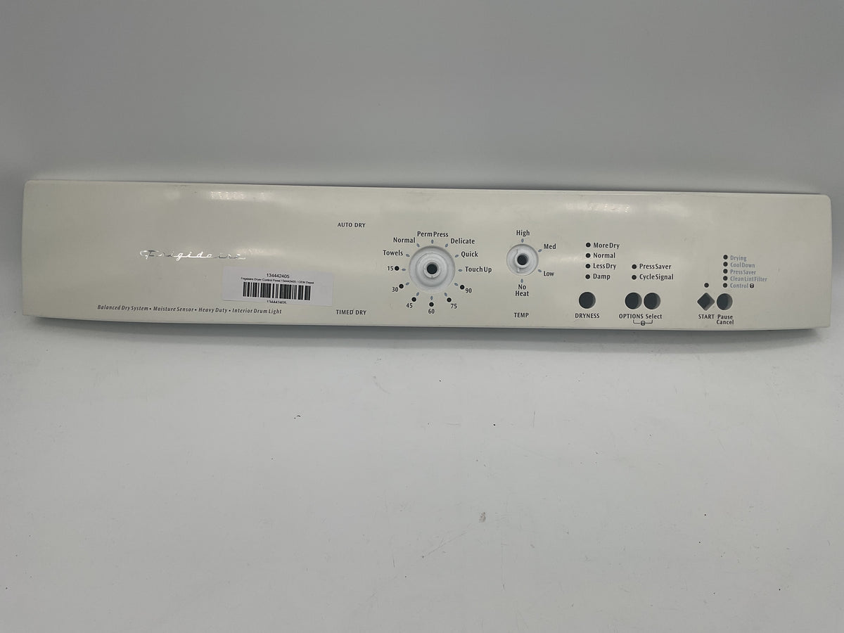 Panneau de commande de sécheuse Frigidaire 134442405