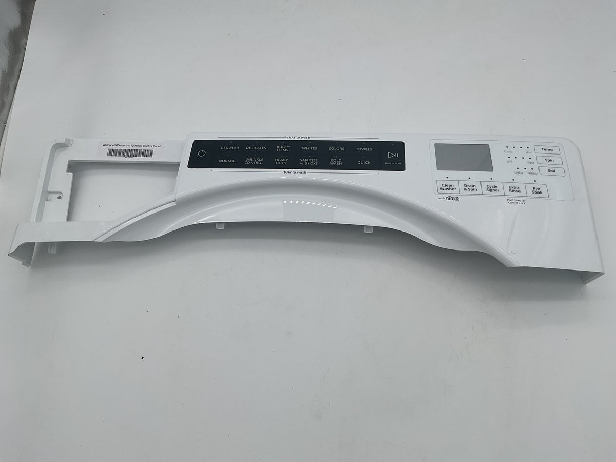 Panneau de commande de lave-linge Whirlpool W11294805