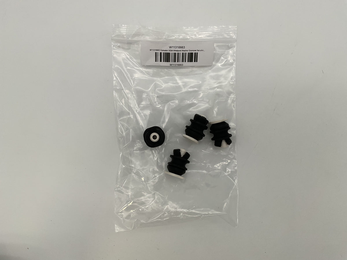 W11316663 Ensemble de 4 passe-fils authentiques pour laveuse Whirlpool (pièce d'origine) W11126910