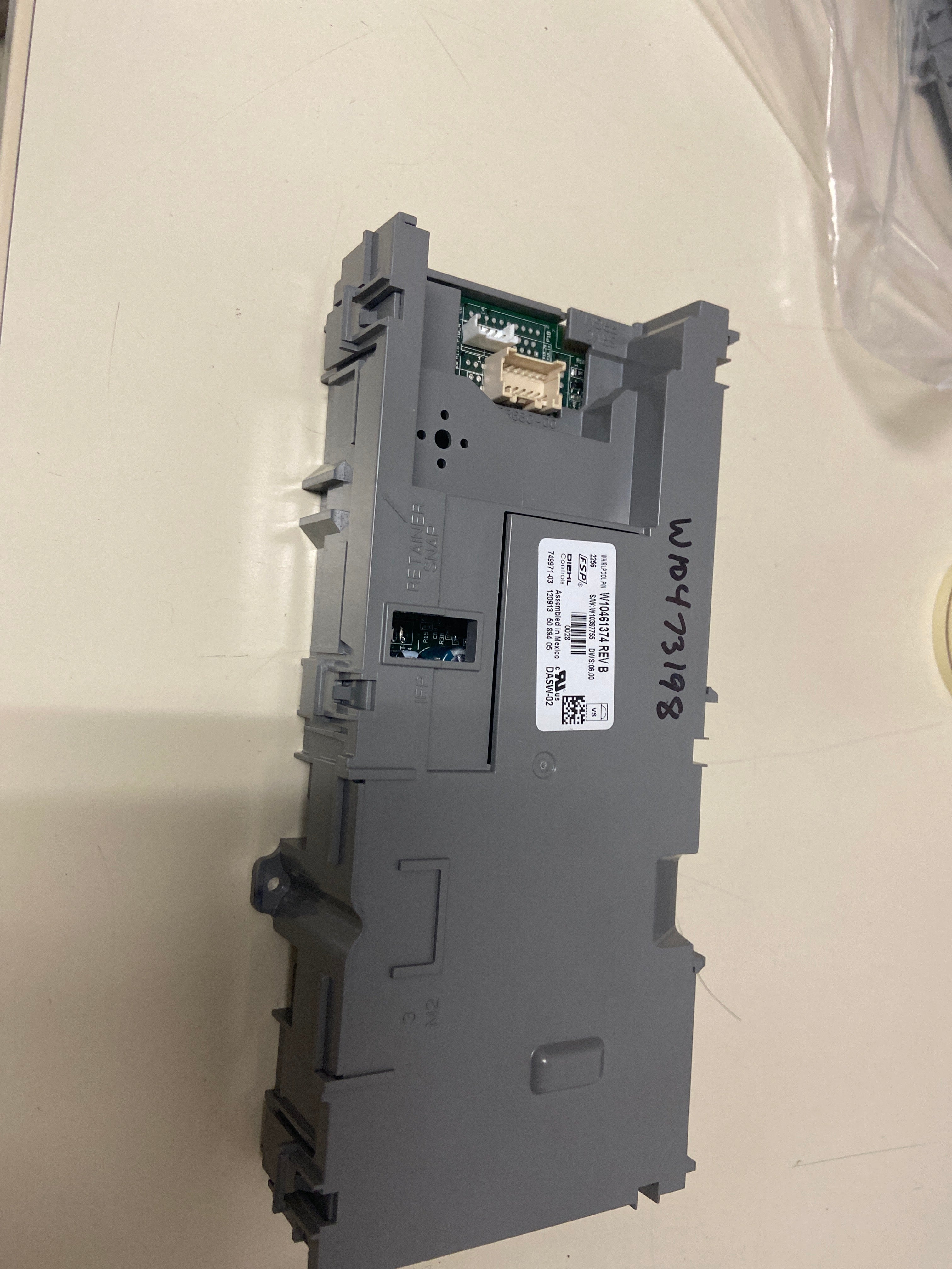 Whirlpool Dishwasher Electronic Control Board W10473198, W10375790, W10461374
