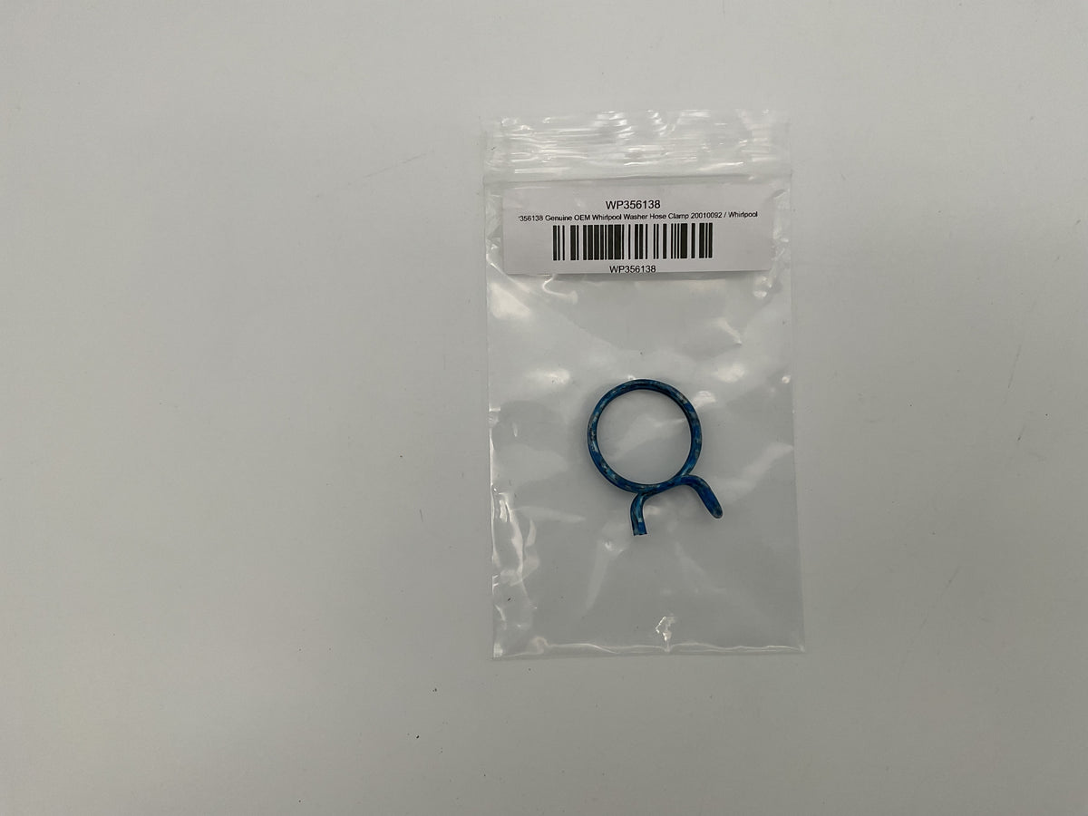 WP356138 Collier de serrage pour tuyau de lave-linge Whirlpool d'origine (OEM) 20010092