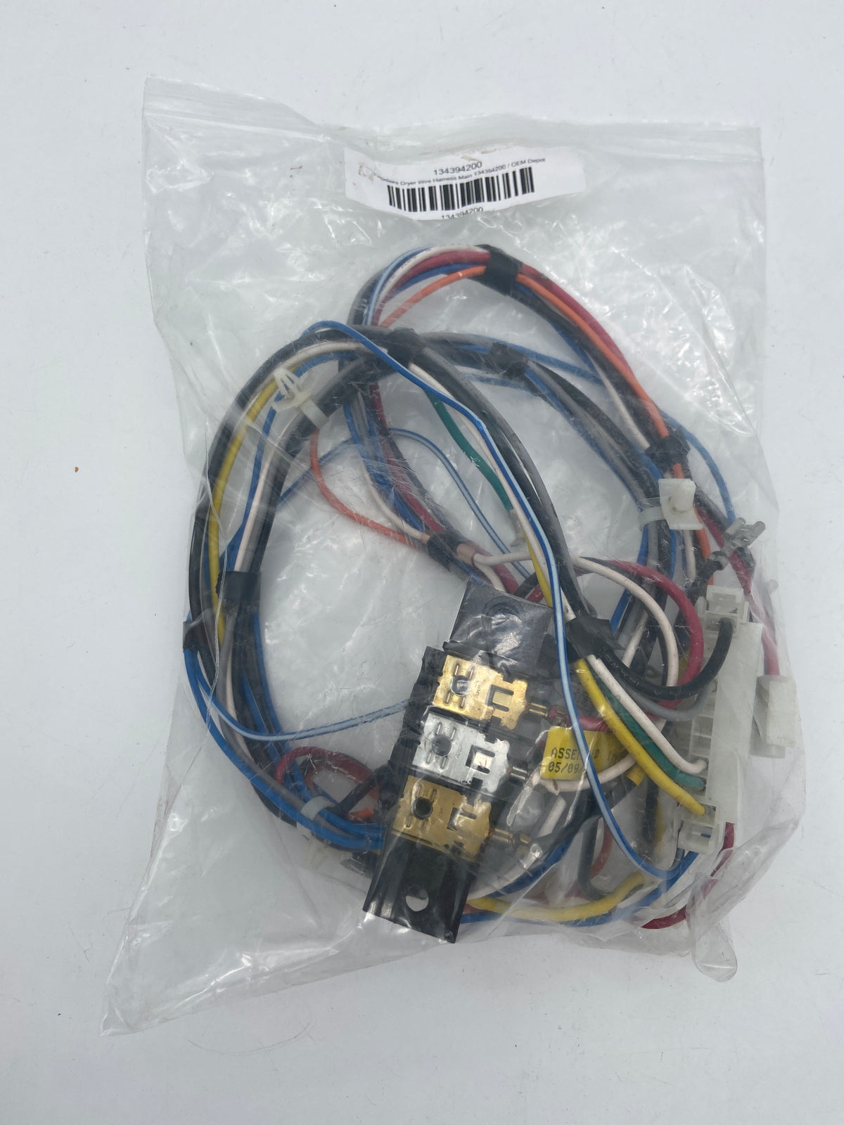 Faisceau de câblage principal pour sécheuse Frigidaire 134394200, fils coupés et thermostat inclus