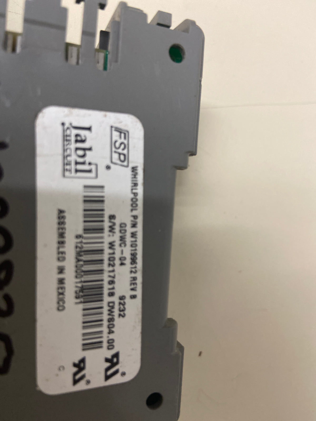 CARTE ÉLECTRONIQUE POUR LAVE-VAISSELLE WHIRLPOOL W10199612