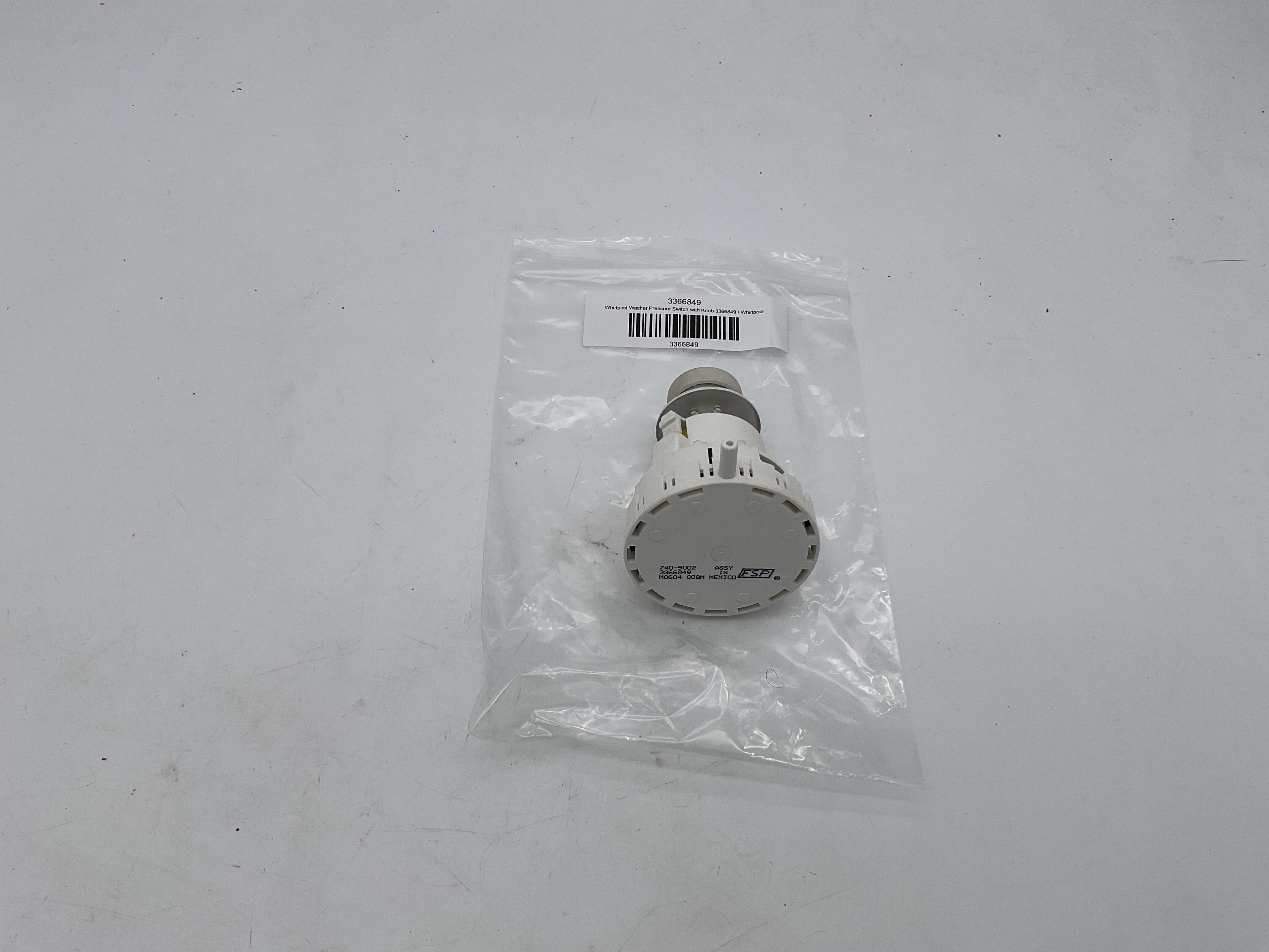Whirlpool Washer Pressure Switch with Knob 3366849
