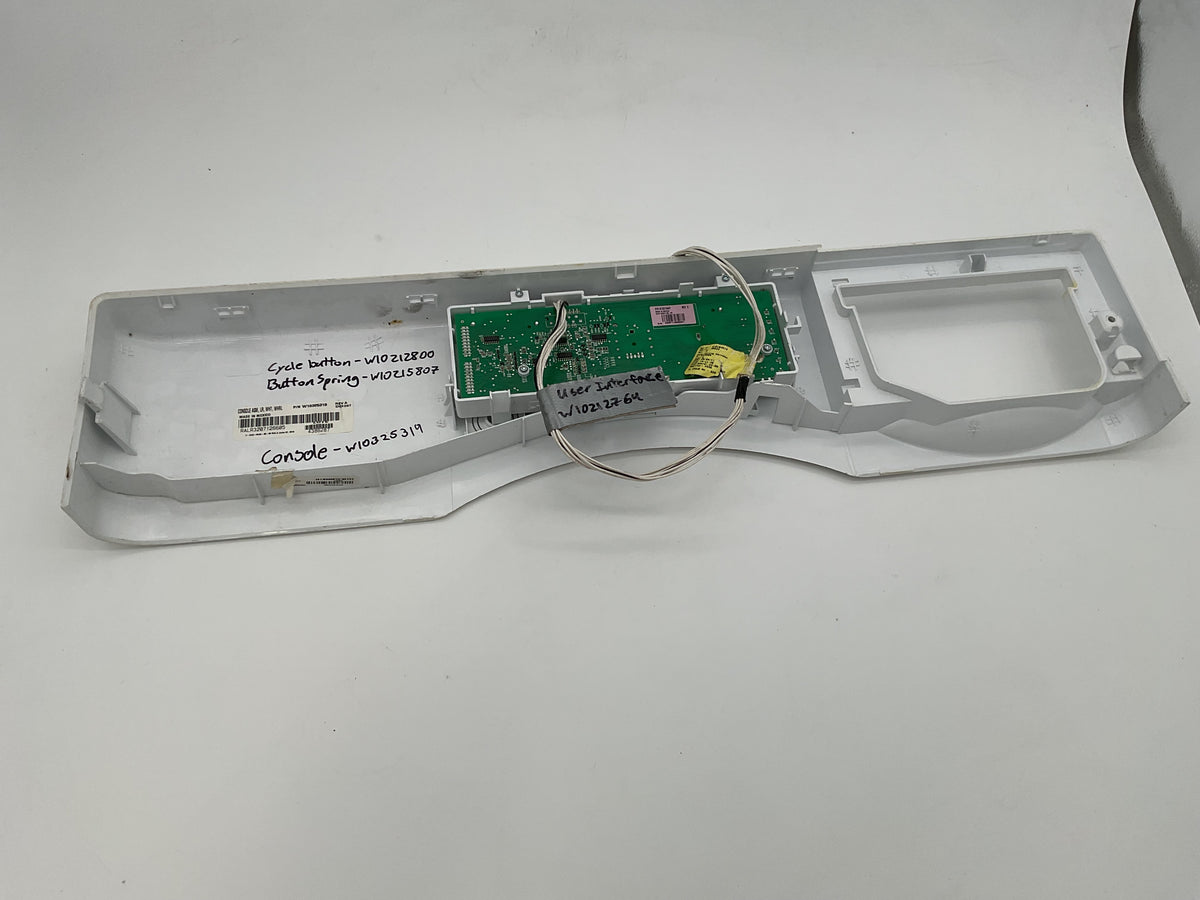 W10325319 Carte de commande/panneau de laveuse Whirlpool d'origine (OEM) W10215447