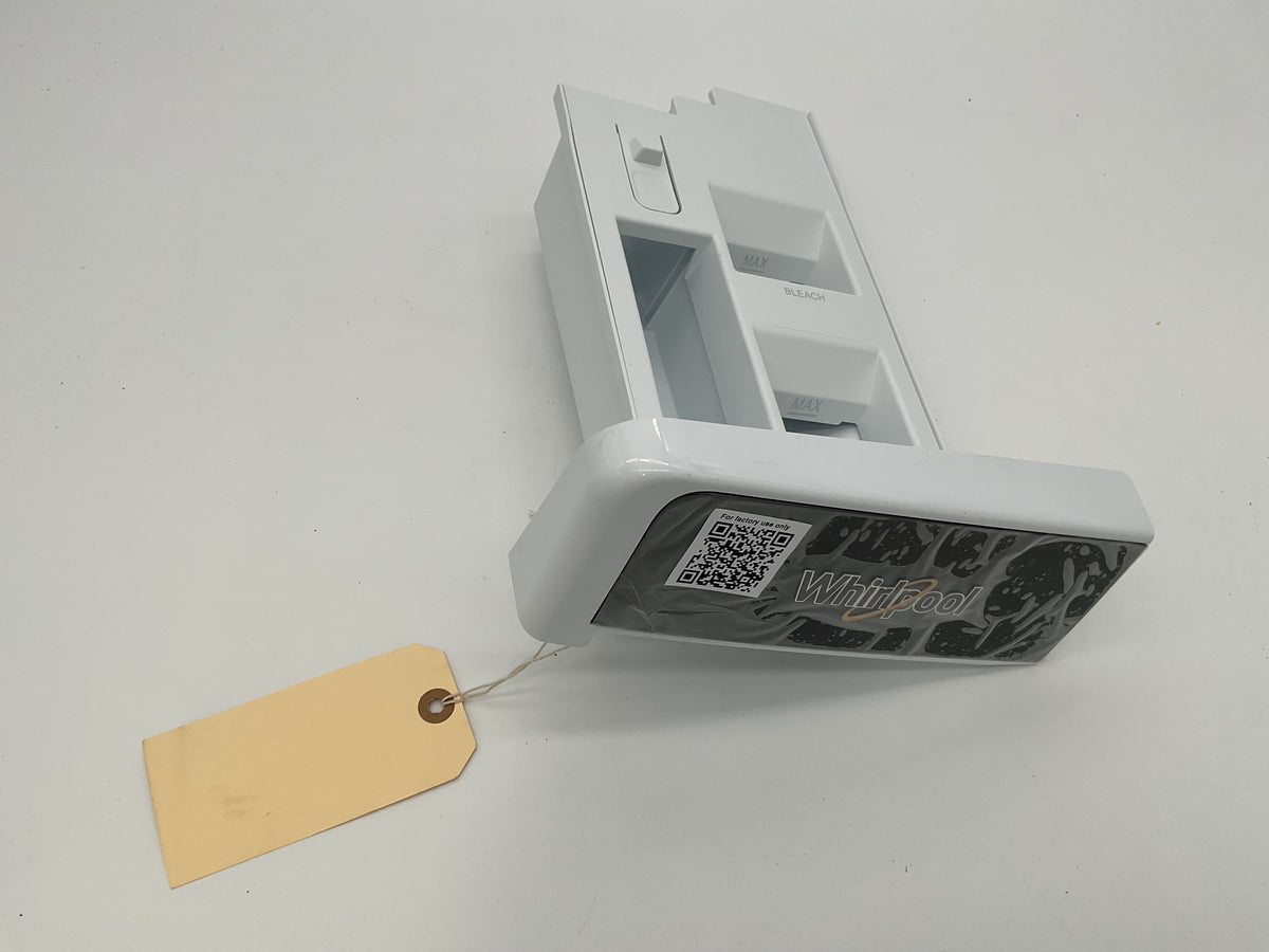 NOUVEAU DISTRIBUTEUR DE DÉTERGENT POUR LAVE-LINGE WHIRLPOOL W11106538, DANS SON EMBALLAGE D'ORIGINE