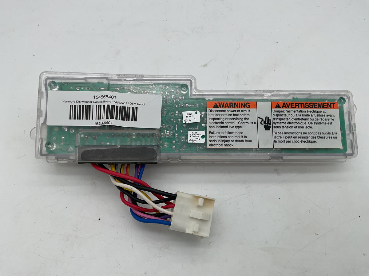 Carte de commande pour lave-vaisselle Kenmore 154568401
