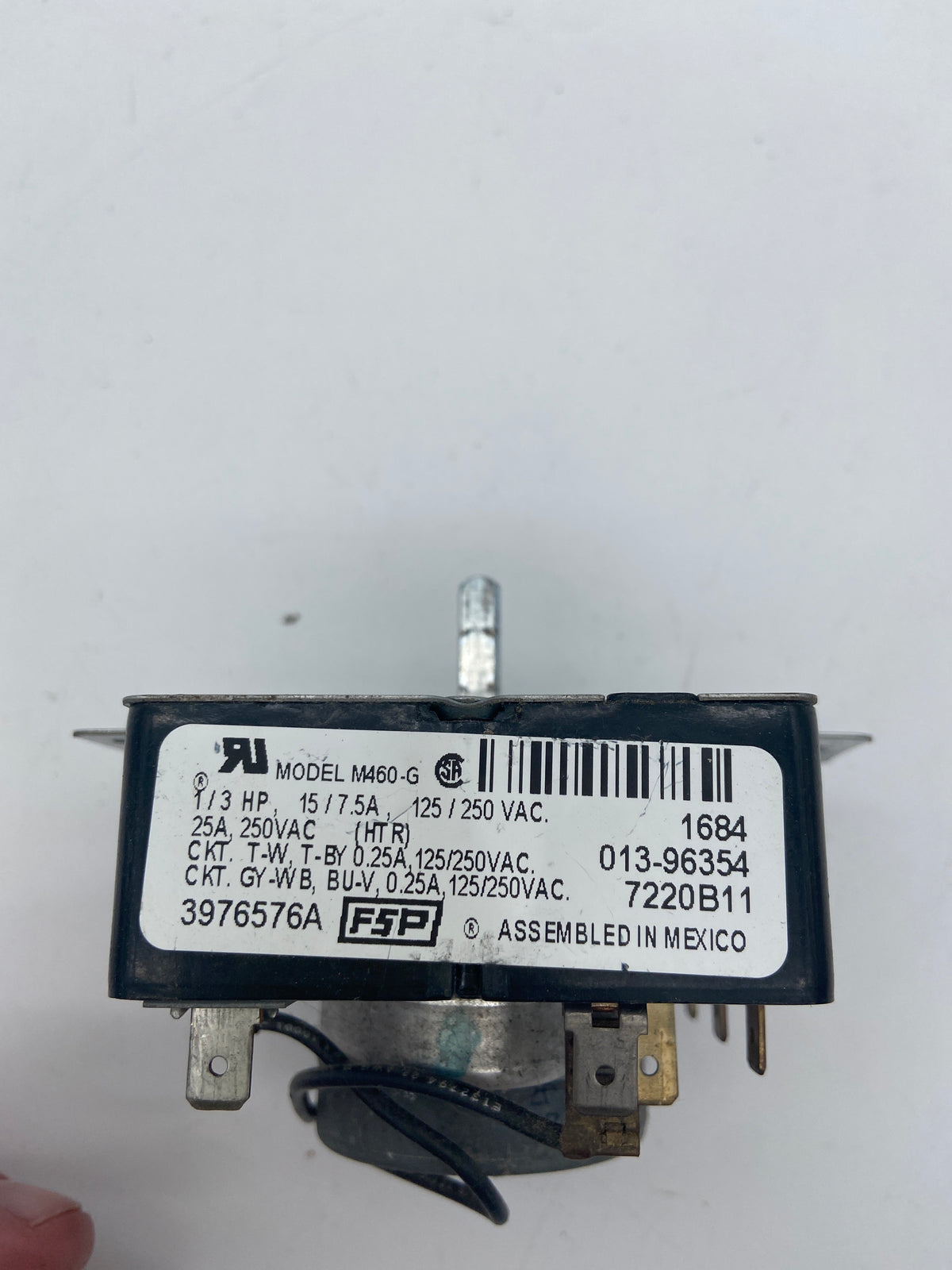 Minuterie de sécheuse Whirlpool WP3976576, pièce d'origine OEM 3976576A