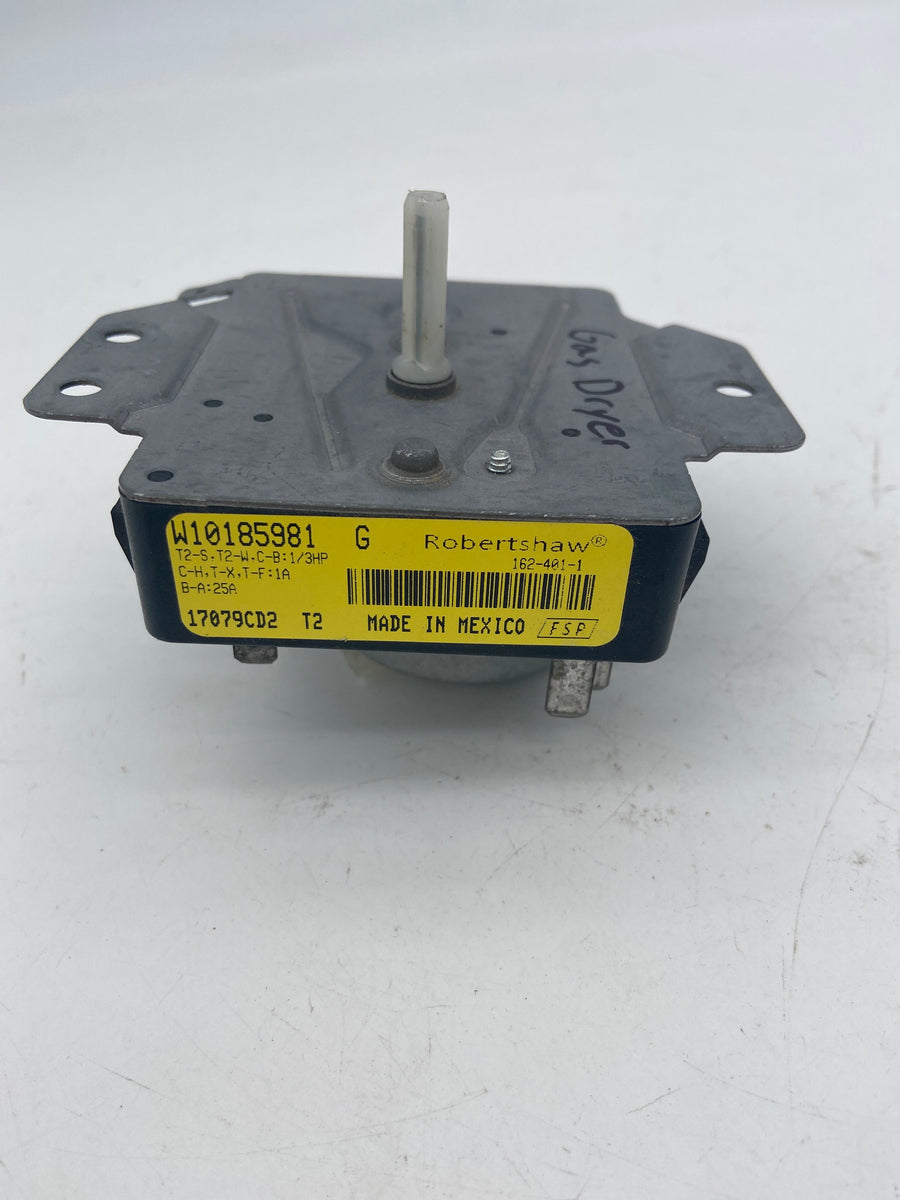 Minuteur de sécheuse à gaz Whirlpool, Maytag, Crosley WPW10185981 W10185981, pièce d'origine constructeur (OEM)
