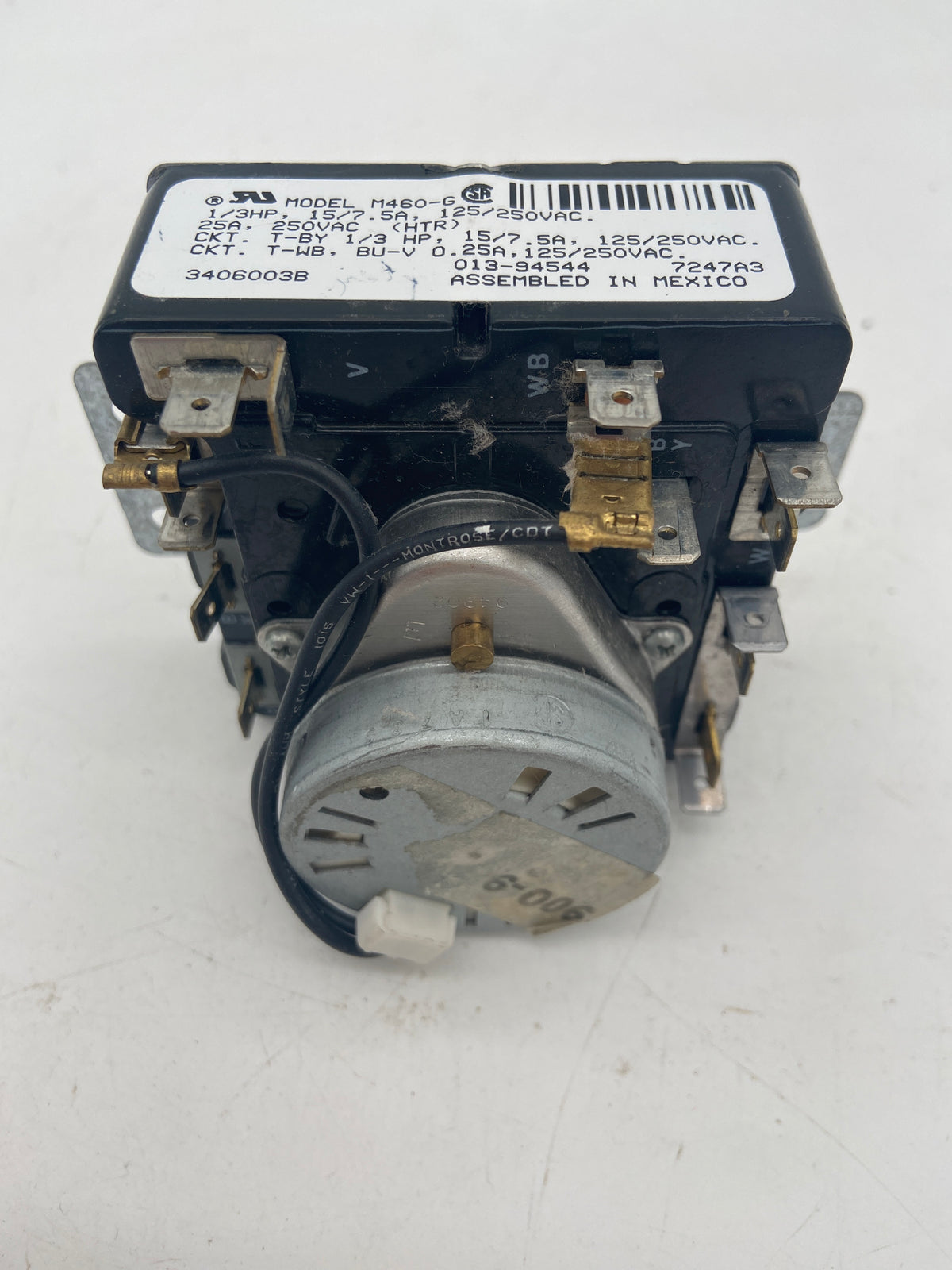 Minuterie de sécheuse d'origine OEM KitchenAid Whirlpool M460-G 3406003A