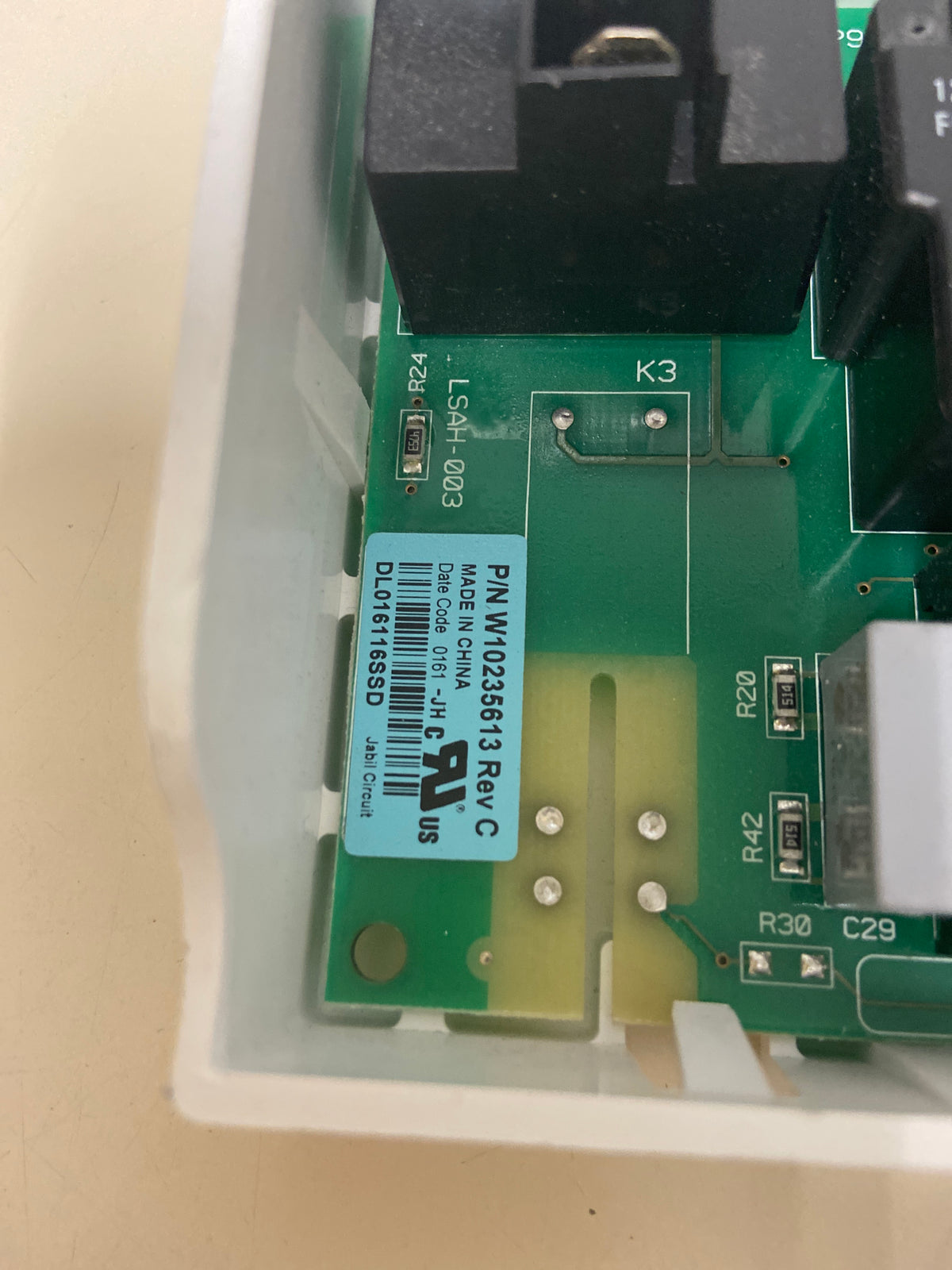 Carte de commande de sécheuse Whirlpool W10235613