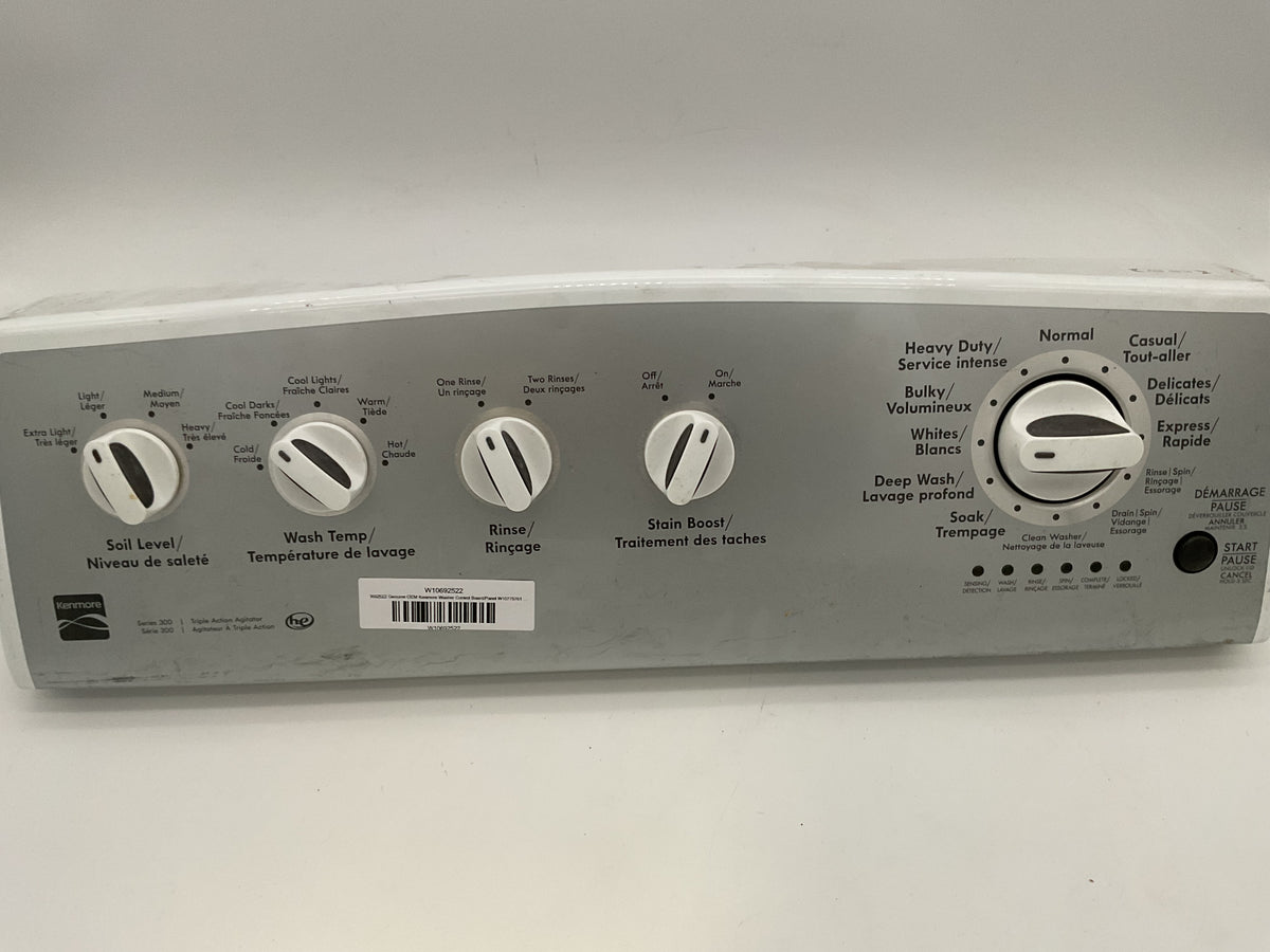 Carte de contrôle/panneau de commande pour laveuse Kenmore W10692522, pièce d'origine OEM W10779761 - Usagé