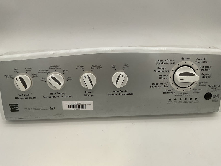 Carte de contrôle/panneau de commande pour laveuse Kenmore W10692522, pièce d'origine OEM W10779761 - Usagé