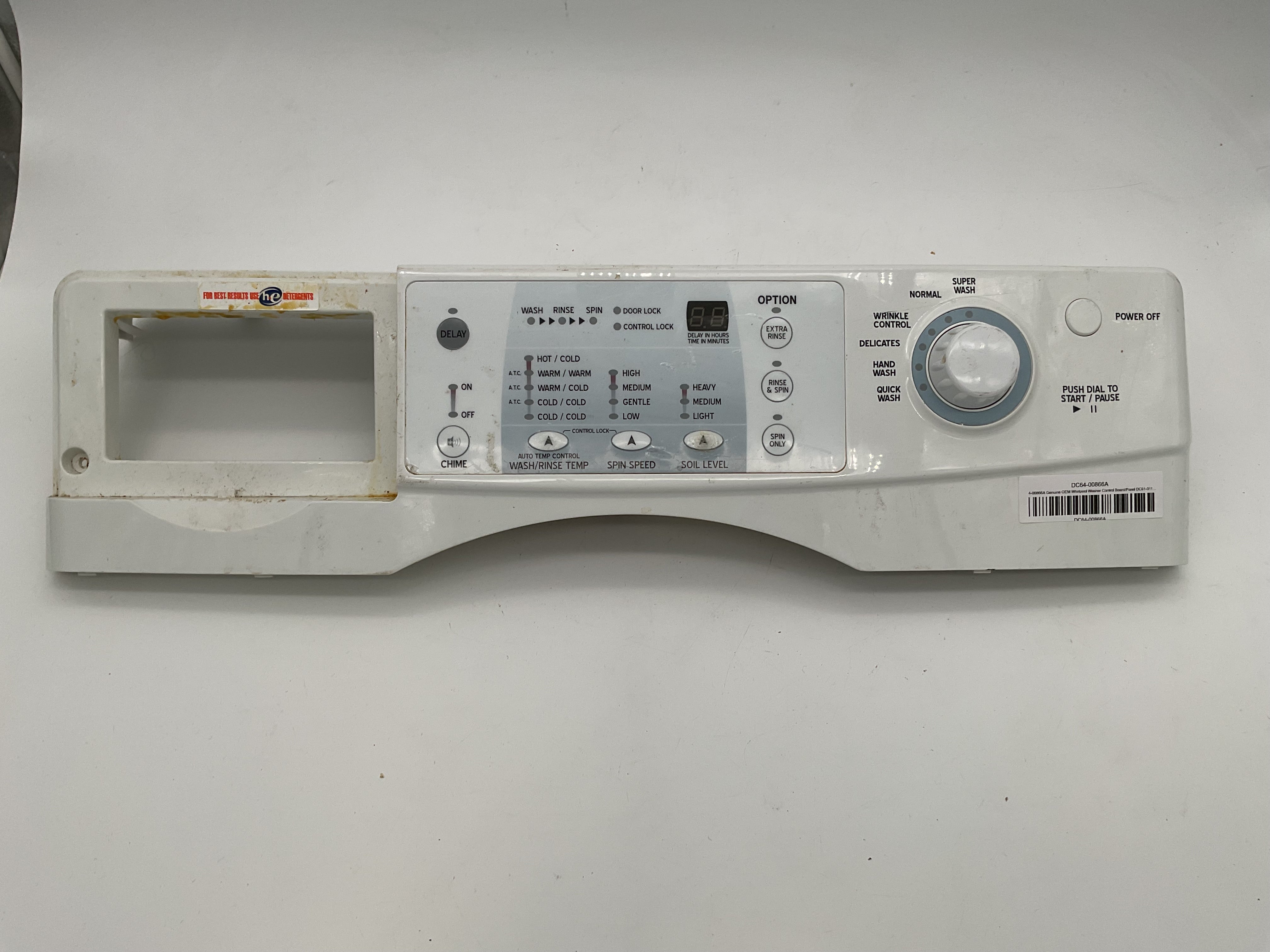 DC64-00866A Genuine OEM Whirlpool Washer Control Board/Panel DC61-01164 -Used