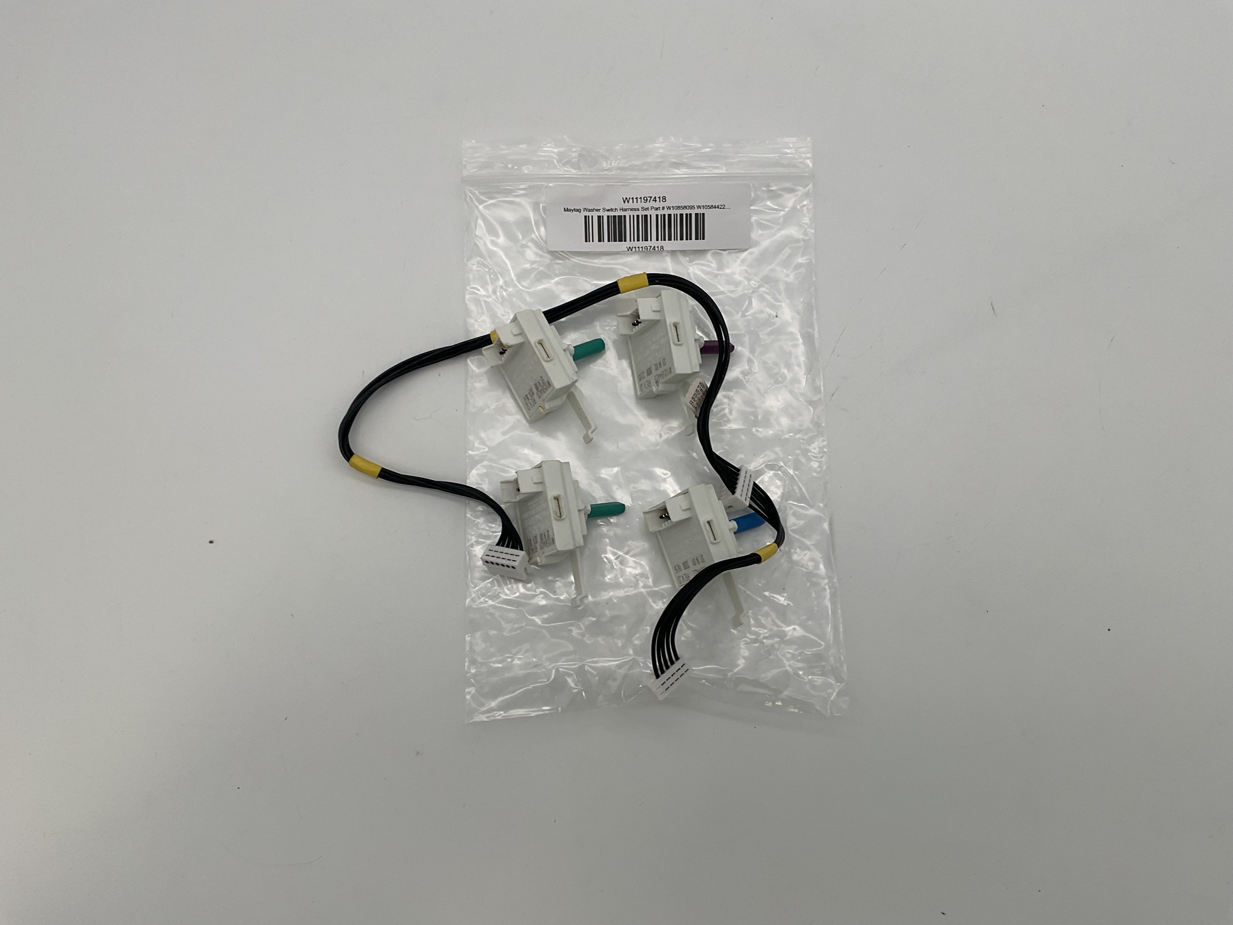 Maytag Washer Switch Harness Set Part # W10858095 W10584422 W11197418