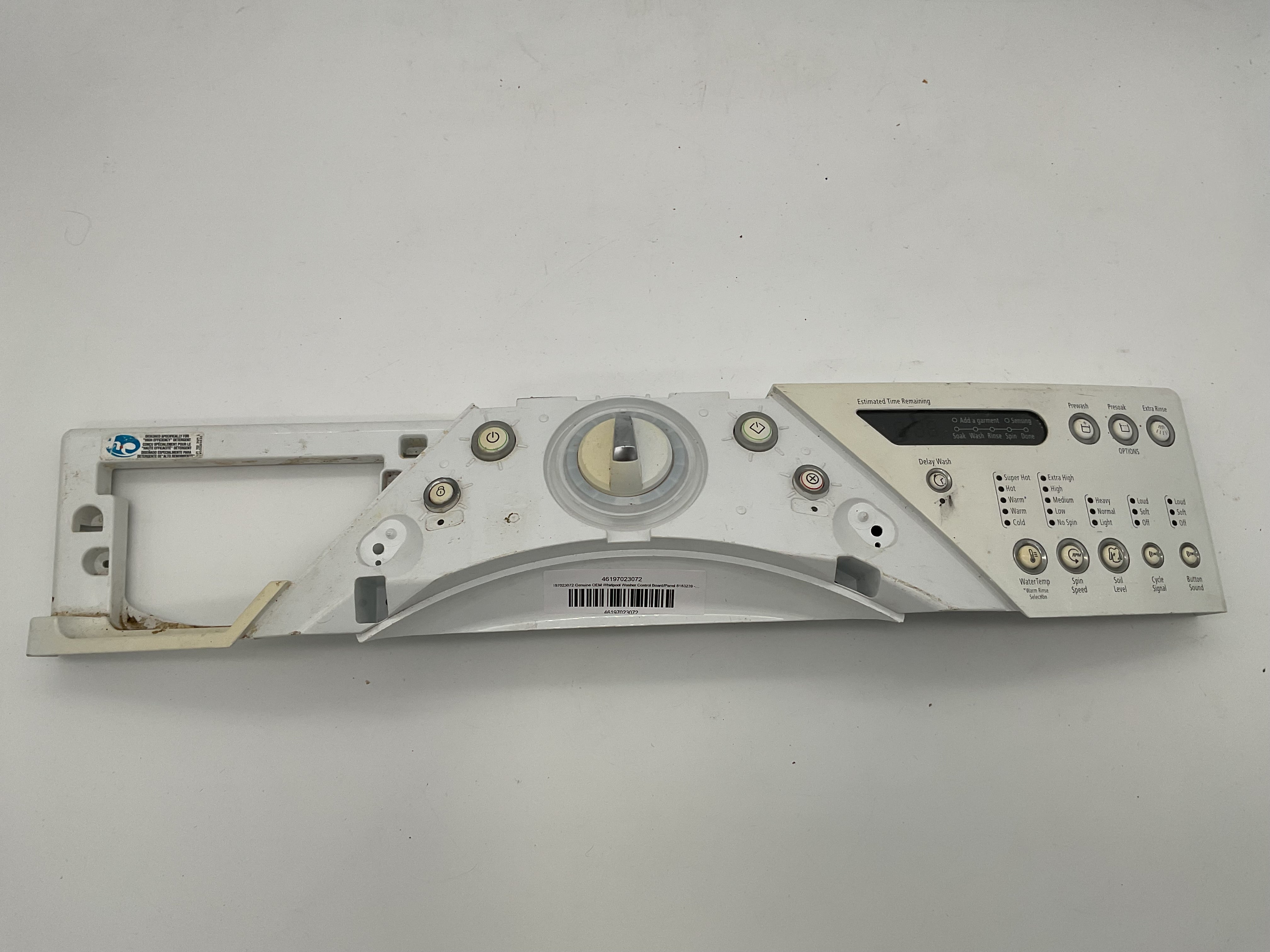 46197023072 Genuine OEM Whirlpool Washer Control Board/Panel 8183239 - Used