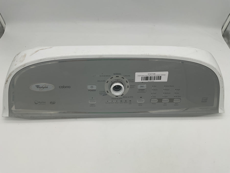 Panneau de commande de laveuse Whirlpool W10277536 W10289436