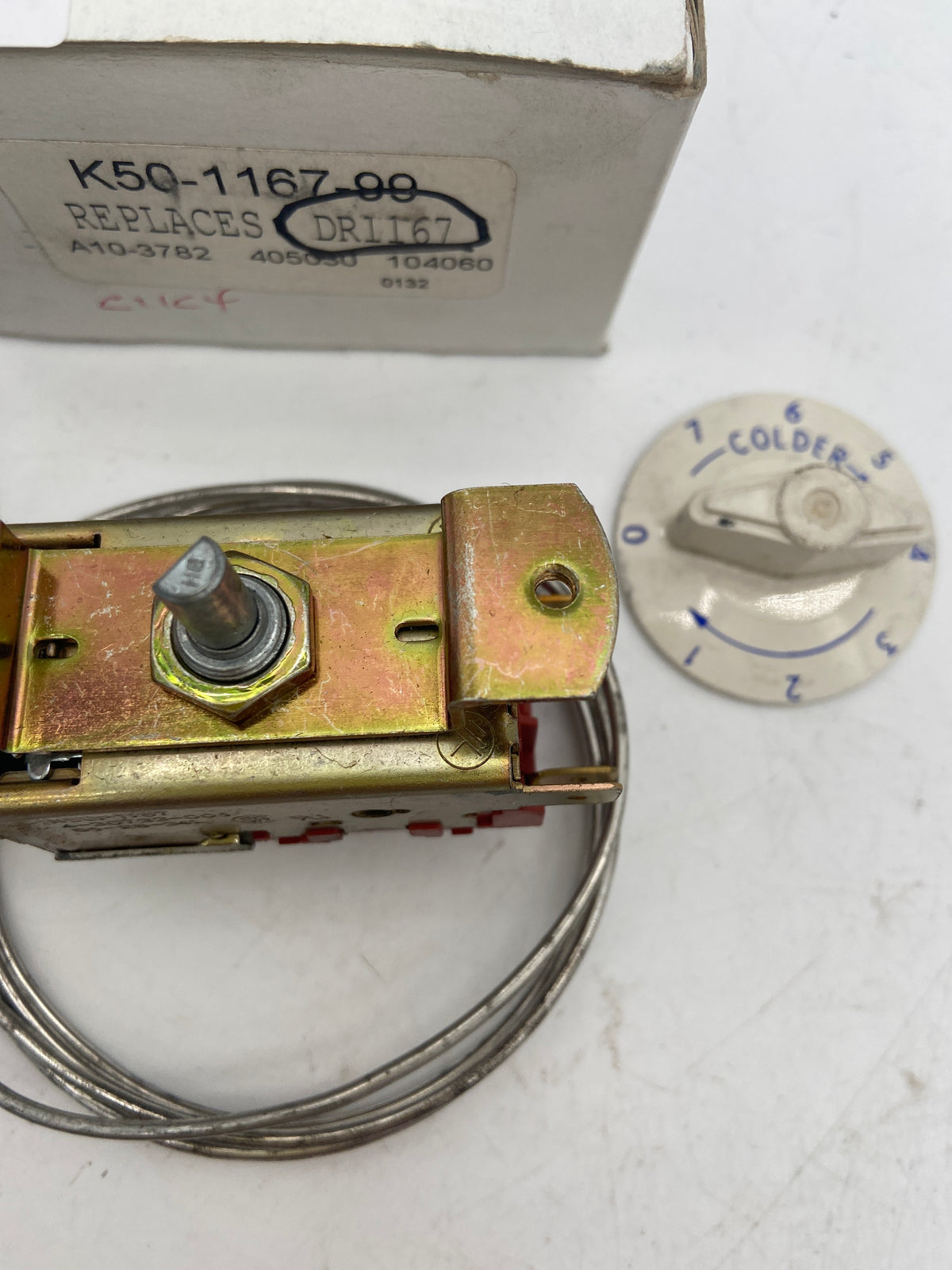 Thermostat de contrôle du froid Robertshaw K50-1167-99 NEUF pour congélateur (compatible Woods / DR1167)