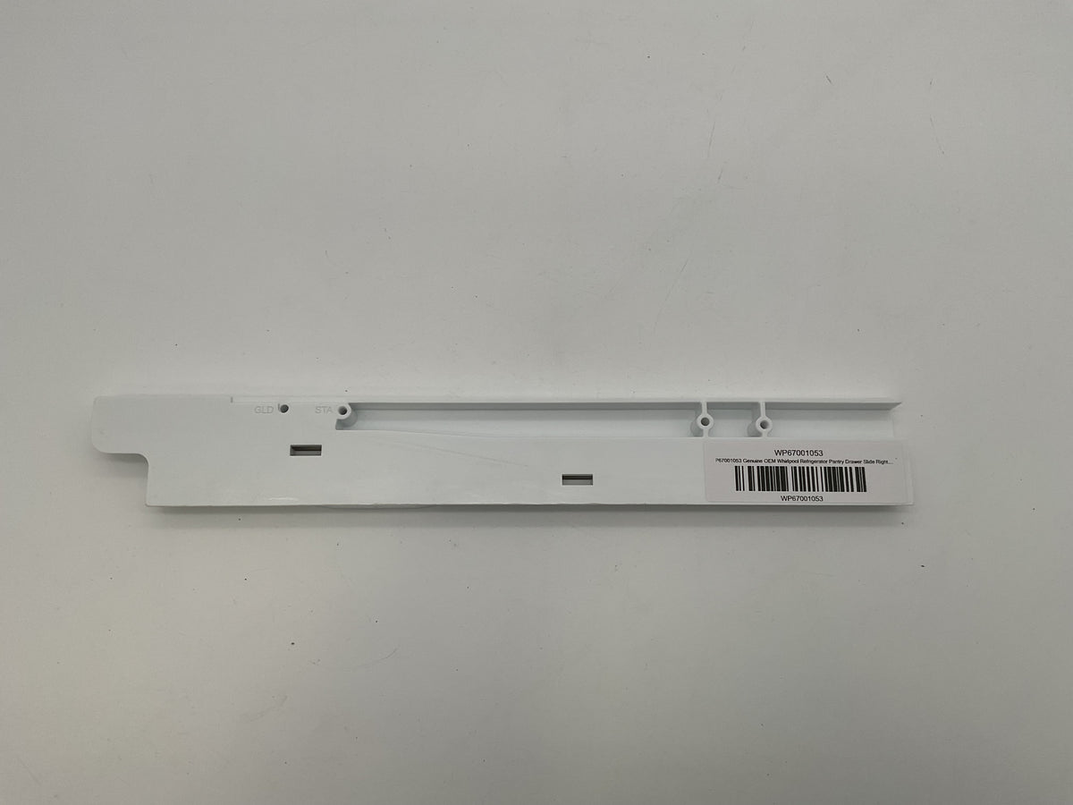Glissière de tiroir garde-manger droite d'origine OEM Whirlpool WP67001053 pour réfrigérateur 67001053
