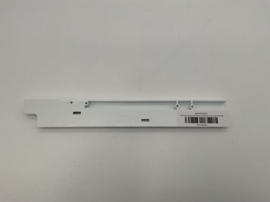 Glissière de tiroir garde-manger droite d'origine OEM Whirlpool WP67001053 pour réfrigérateur 67001053