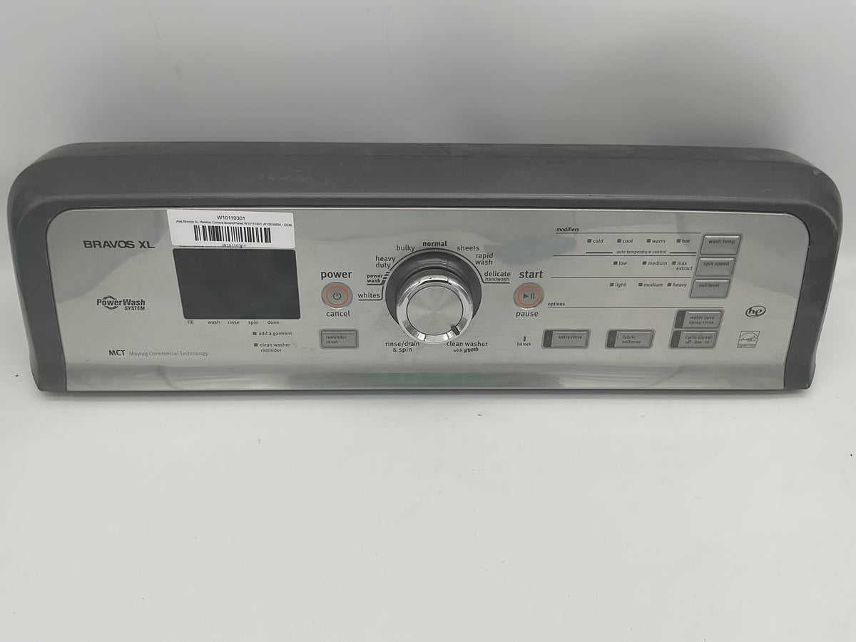 Carte de commande/panneau de contrôle pour lave-linge Maytag Bravos XL W10110301 W10536856