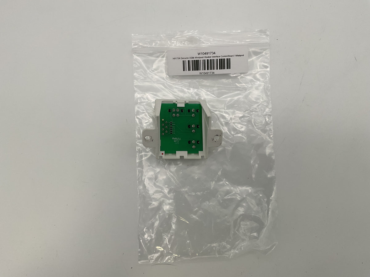 Carte de commande d'interface de laveuse Whirlpool d'origine OEM W10491734