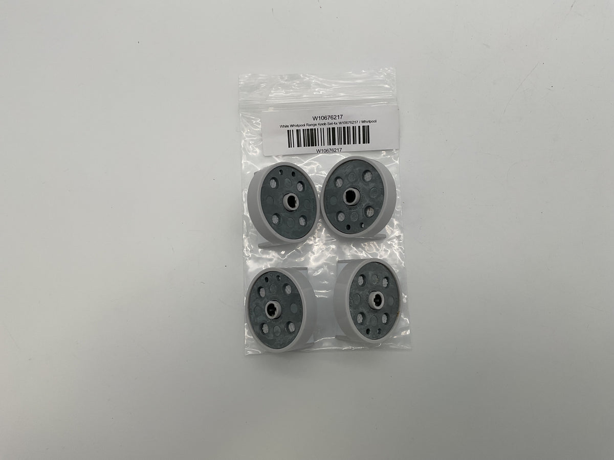 Jeu de 4 boutons de cuisinière Whirlpool blancs W10676217