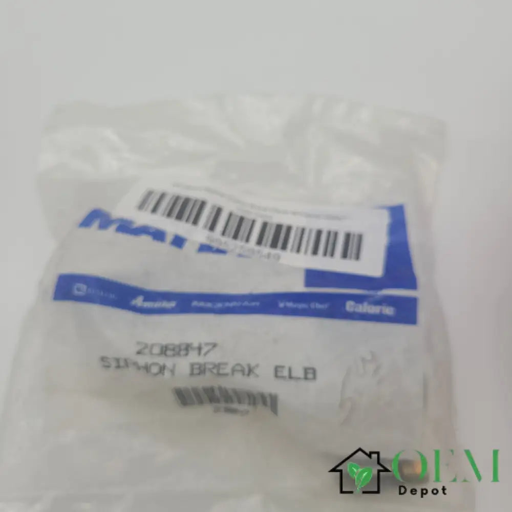 Brand New Whirlpool Washer Siphon Break Elbow W/Clamp 208847