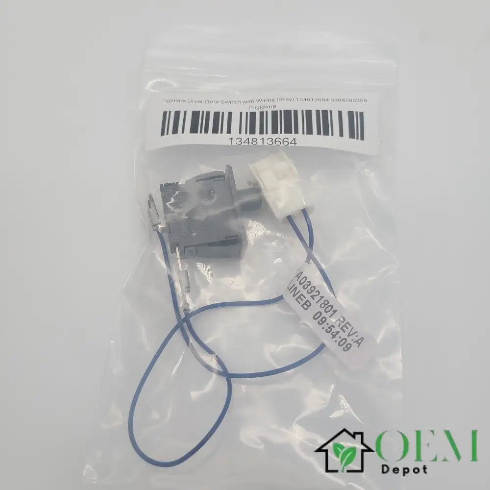 Frigidaire Dryer Door Switch with Wiring (Grey) 134813664 5304505258