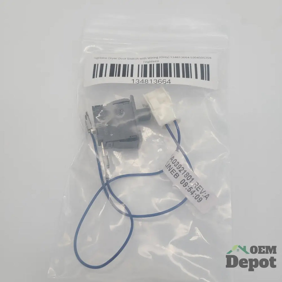 Frigidaire Dryer Door Switch with Wiring (Grey) 134813664 5304505258