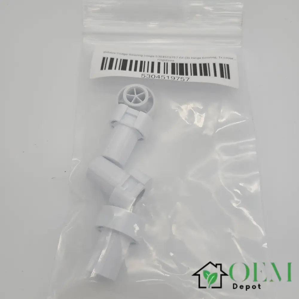 Frigidaire Fridge Bearing Hinge 5304519757 Kit (3x hinge bearing, 1x cover hinge bearing)