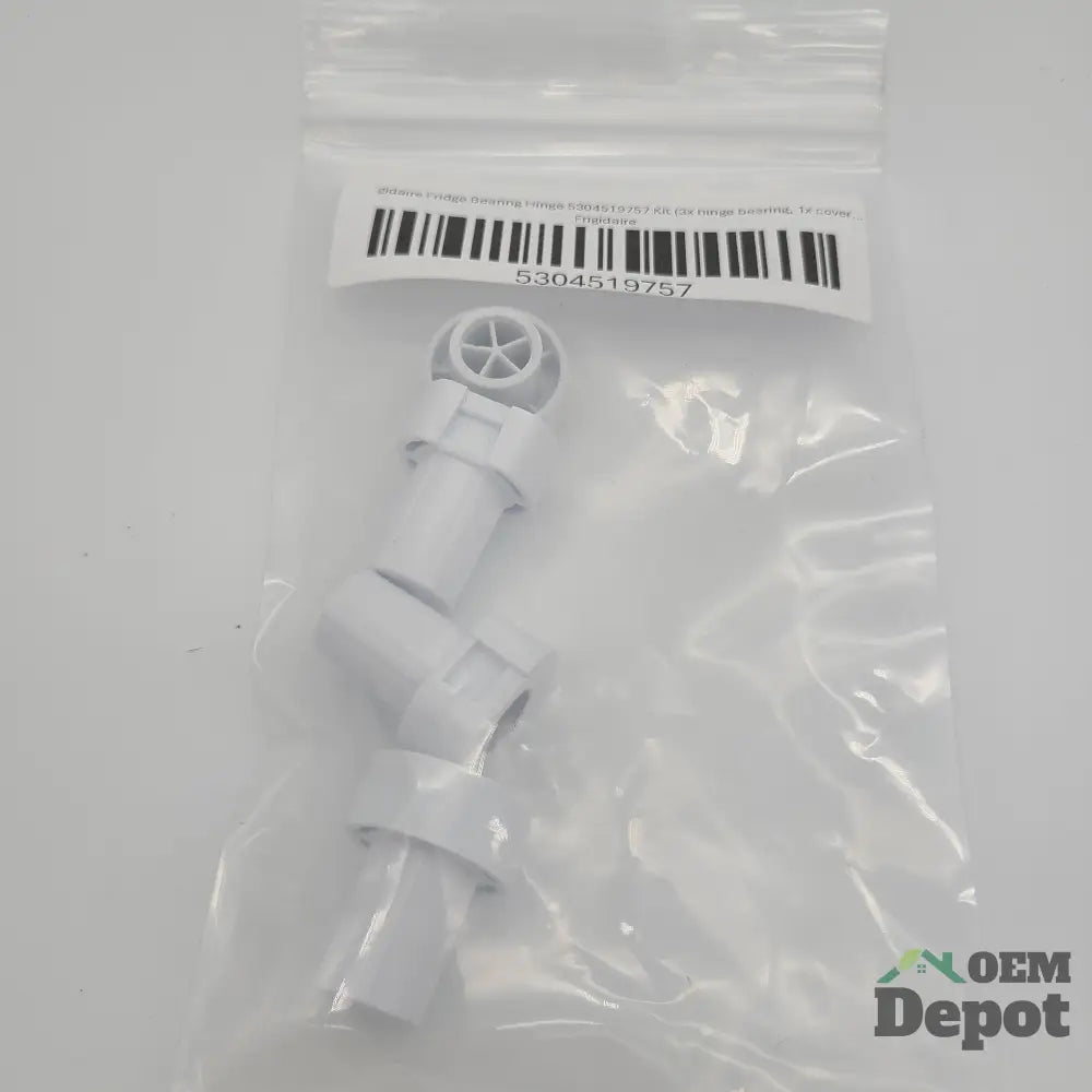Kit de roulement de charnière pour réfrigérateur Frigidaire 5304519757 (3x roulement de charnière, 1x cache de roulement de charnière)
