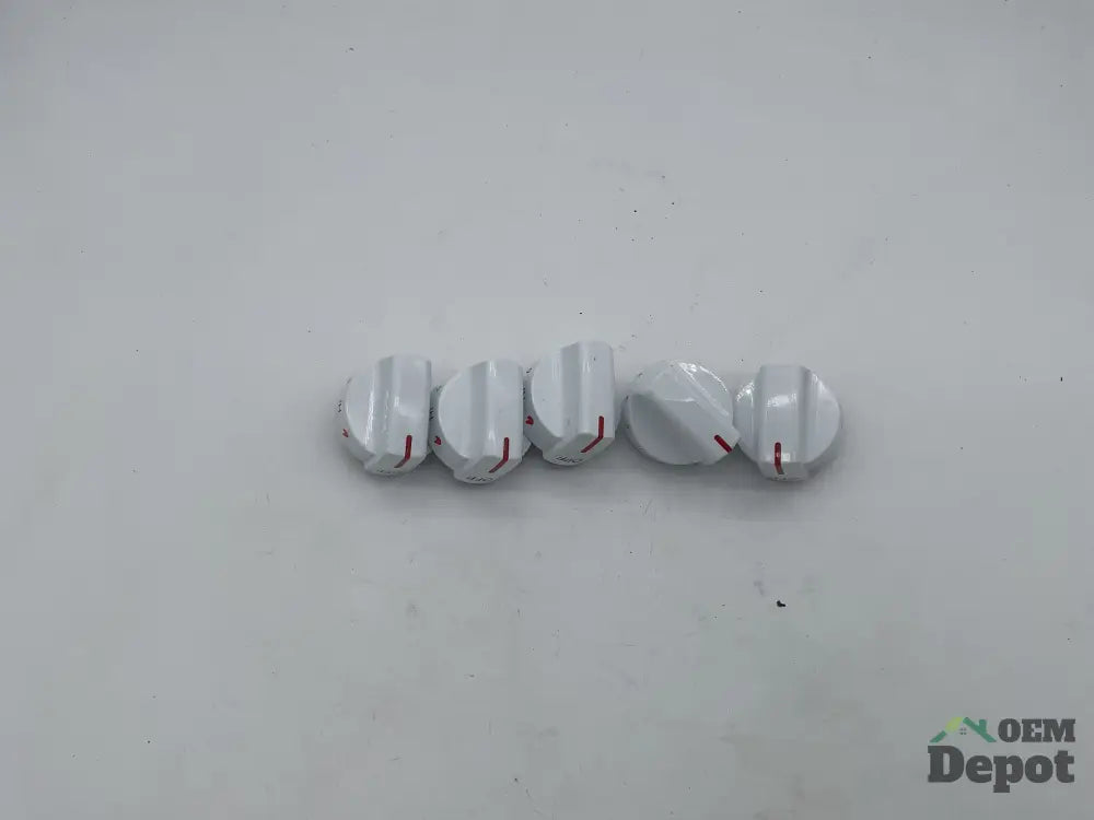 Bouton de commande pour cuisinière à gaz Frigidaire blanc (ensemble de 5) 5304507386