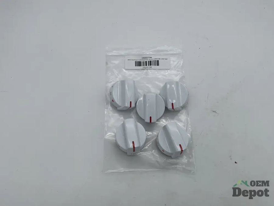 Bouton de commande pour cuisinière à gaz Frigidaire blanc (ensemble de 5) 5304507386