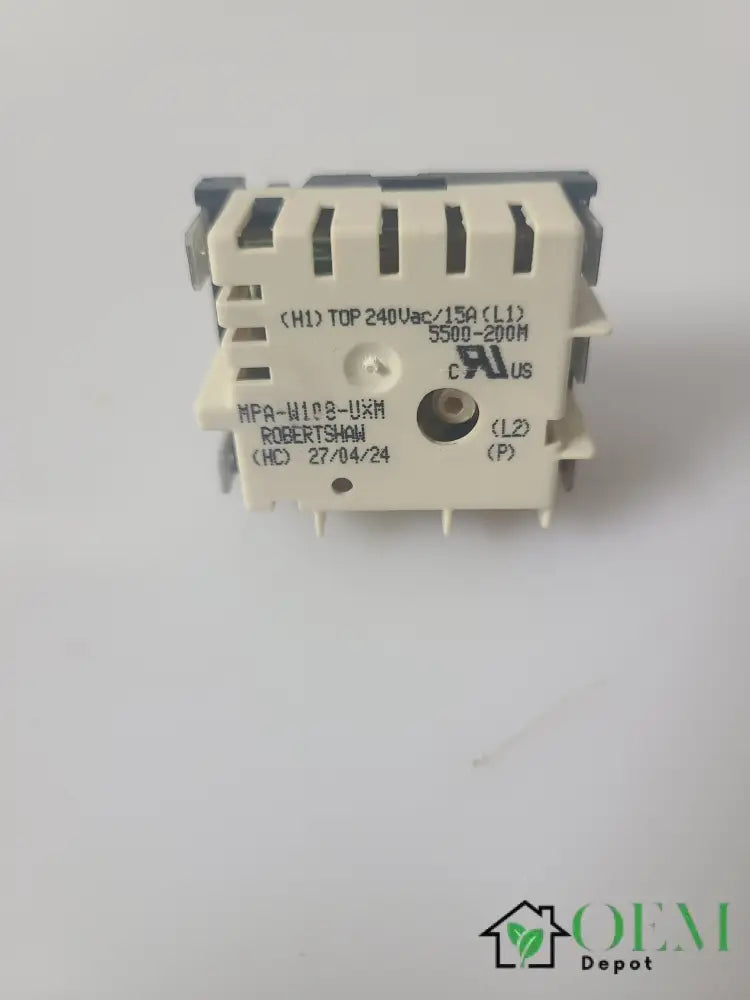 Frigidaire Range Burner Switch Robertshaw MPA-W108-UXM 240V 15A