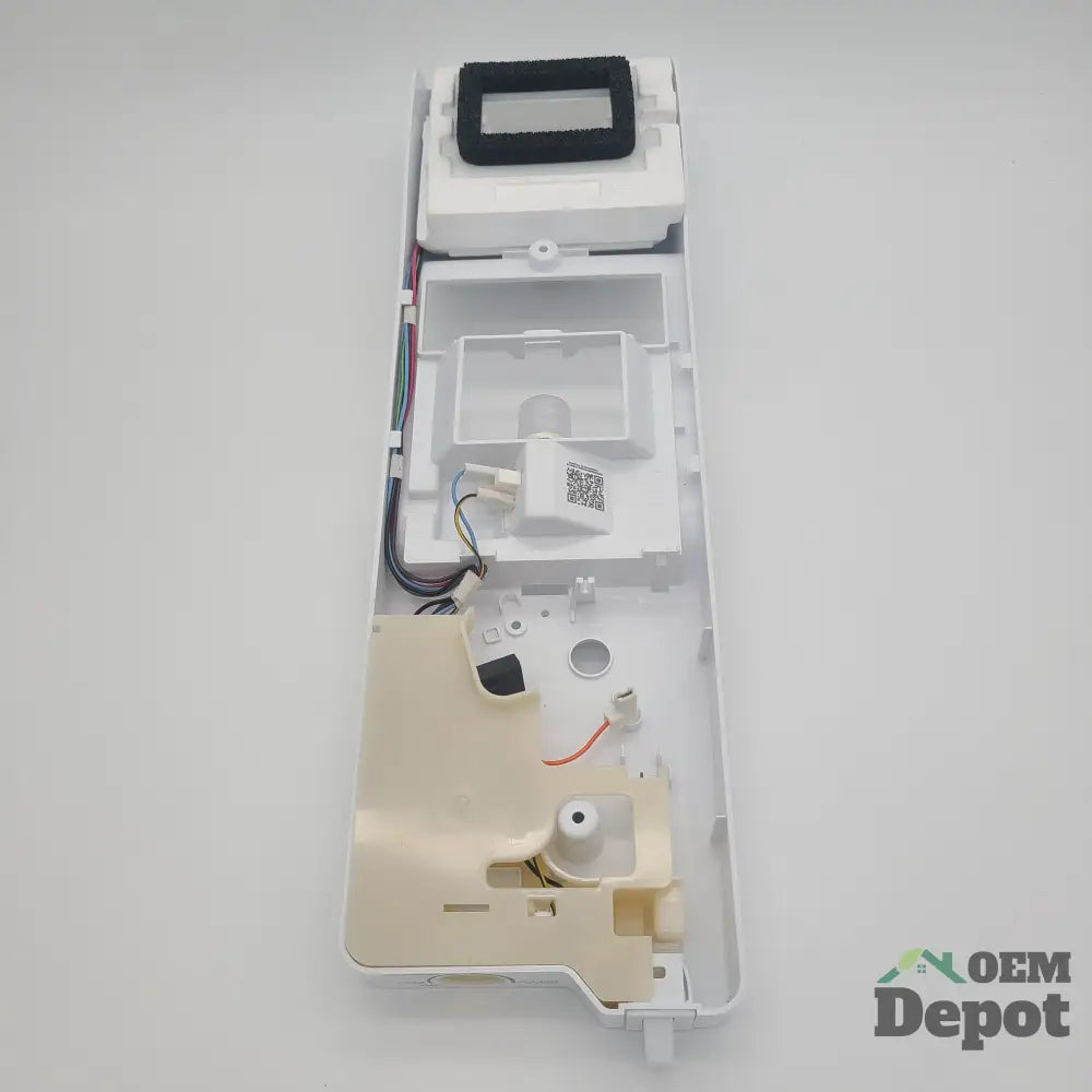 Boîtier de commande pour réfrigérateur Frigidaire avec faisceau de câblage (5304522338), interrupteur de porte/lumière (5304520495) ainsi que douille et ampoule LED (5304522315) - Numéro de pièce du boîtier 5304522329