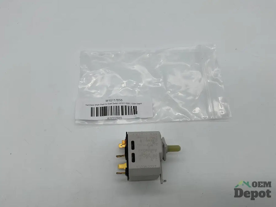 Interrupteur de démarrage à bouton-poussoir pour sécheuse Kenmore W10117655