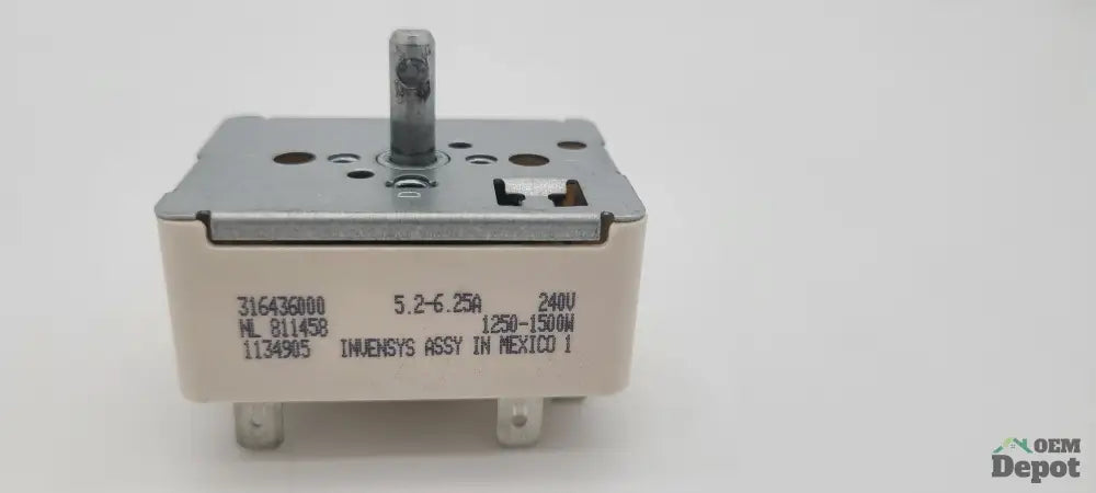 Interrupteur d'élément de surface pour cuisinière Kenmore Frigidaire 316436000 OEM, petit brûleur de 6 po