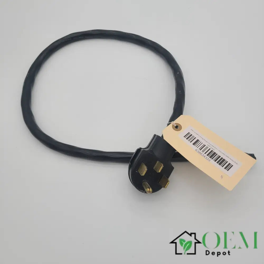 NEMA 14-50P 4-Prong Range Cord 40A 8/2 + 10/2 AWG 300V Heavy Duty Stove