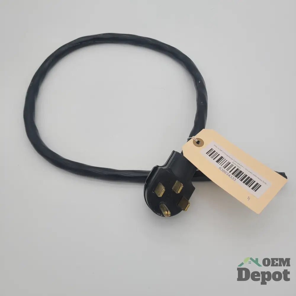 Cordon d'alimentation pour cuisinière NEMA 14-50P à 4 broches, 40 A, 8/2 + 10/2 AWG, 300 V, usage intensif