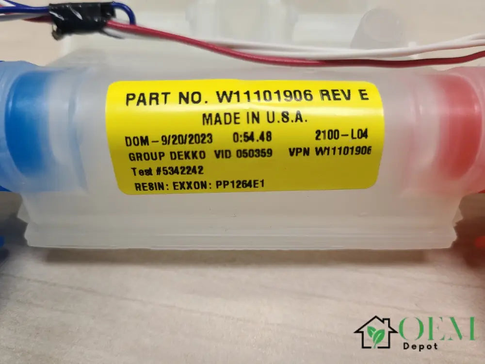 OEM Washer Inlet Valve W11101906 for Whirlpool Maytag Amana Kenmore Washer